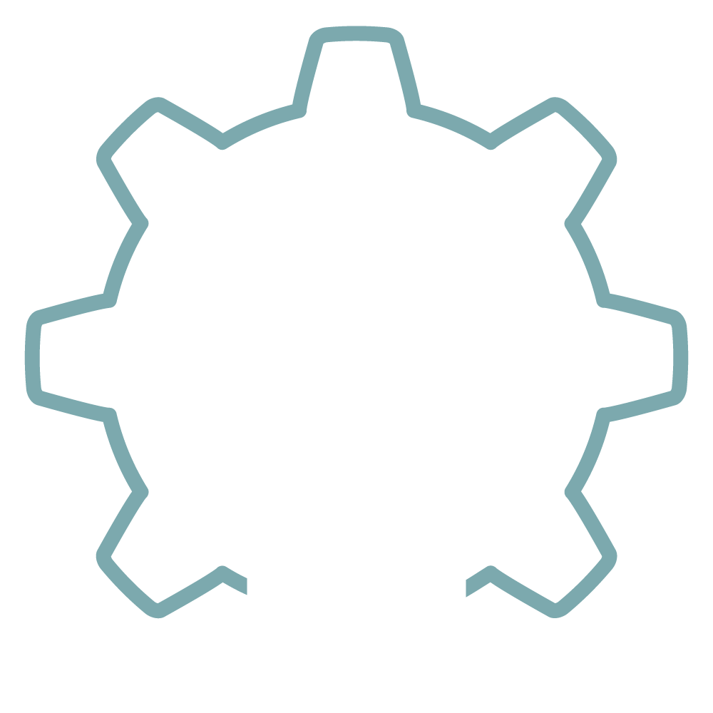 The image depicts a stylized light bulb within a gear shape, representing a fusion of ideas, innovation, and industrial or mechanical concepts, likely a logo.