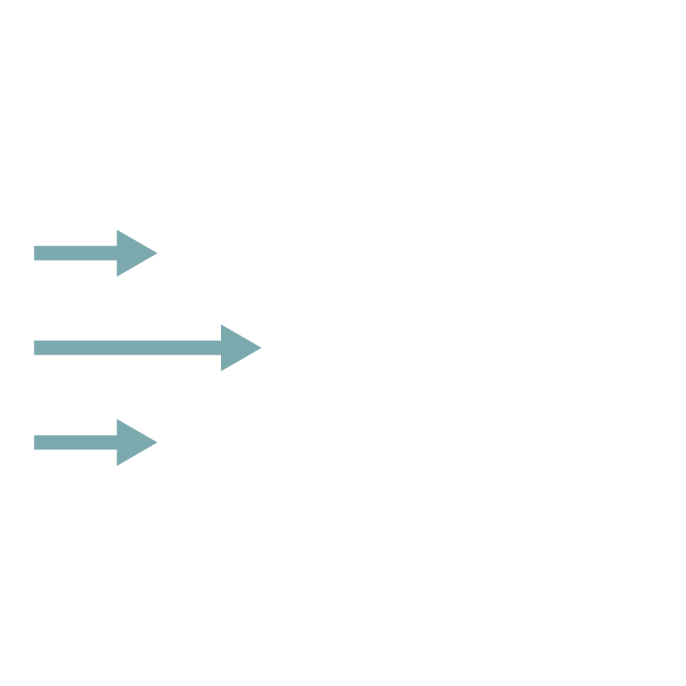 The image shows a white arrow branching into three smaller arrows against a dark green background, symbolizing options, directions, or divergent paths.